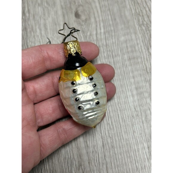 Vintage Glass Ladybug Christmas Ornament Insect Bug West Germany - Picture 4 of 6